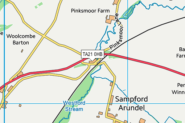 TA21 0HB map - OS VectorMap District (Ordnance Survey)