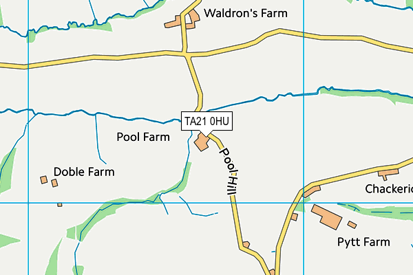 TA21 0HU map - OS VectorMap District (Ordnance Survey)