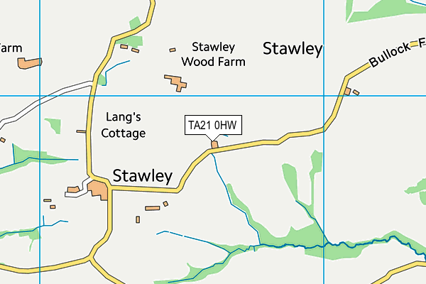 TA21 0HW map - OS VectorMap District (Ordnance Survey)