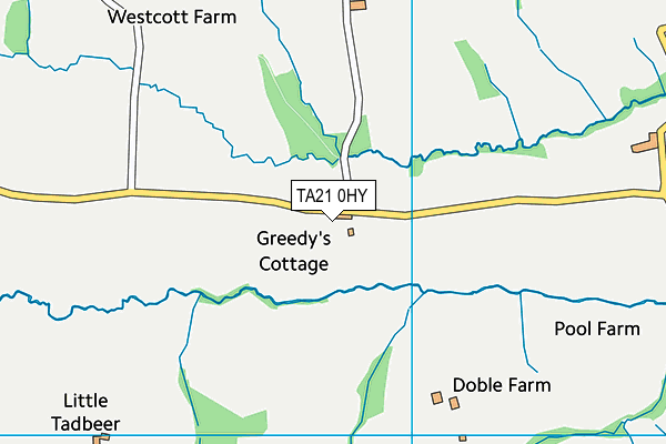 TA21 0HY map - OS VectorMap District (Ordnance Survey)