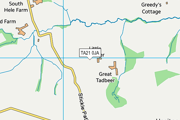 TA21 0JA map - OS VectorMap District (Ordnance Survey)