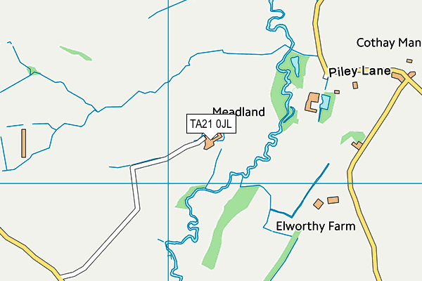 TA21 0JL map - OS VectorMap District (Ordnance Survey)