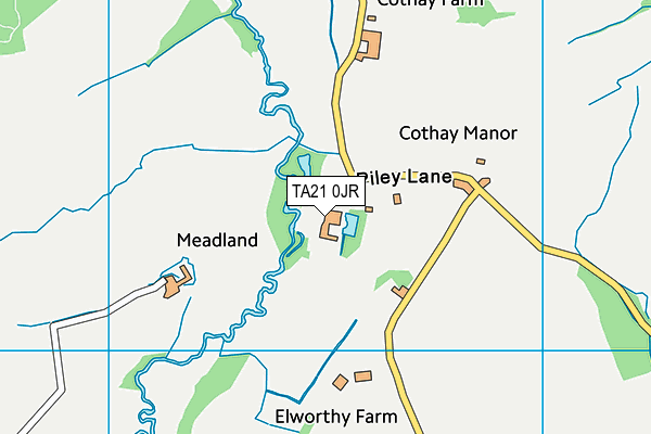 TA21 0JR map - OS VectorMap District (Ordnance Survey)