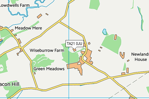 TA21 0JU map - OS VectorMap District (Ordnance Survey)
