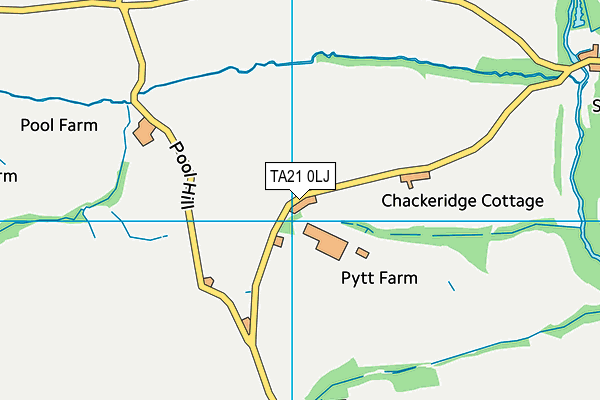 TA21 0LJ map - OS VectorMap District (Ordnance Survey)