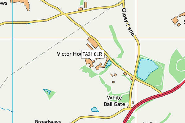 TA21 0LR map - OS VectorMap District (Ordnance Survey)