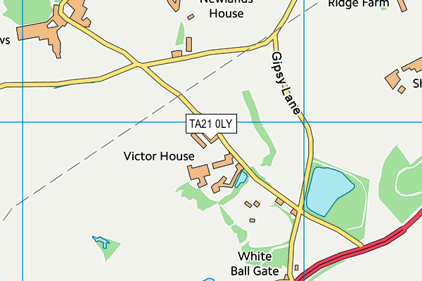 TA21 0LY map - OS VectorMap District (Ordnance Survey)