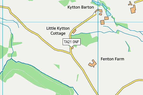 TA21 0NF map - OS VectorMap District (Ordnance Survey)