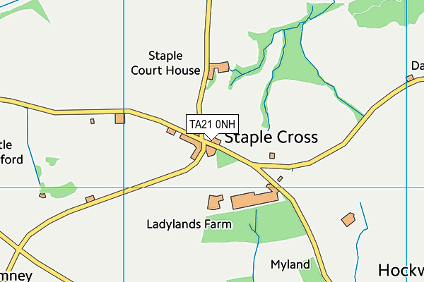 TA21 0NH map - OS VectorMap District (Ordnance Survey)