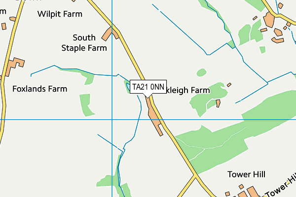 TA21 0NN map - OS VectorMap District (Ordnance Survey)