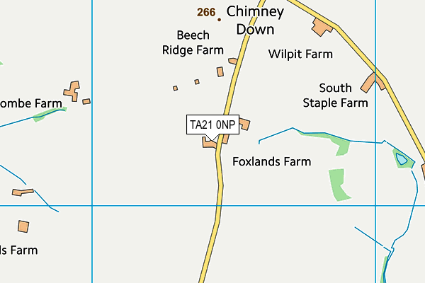 TA21 0NP map - OS VectorMap District (Ordnance Survey)