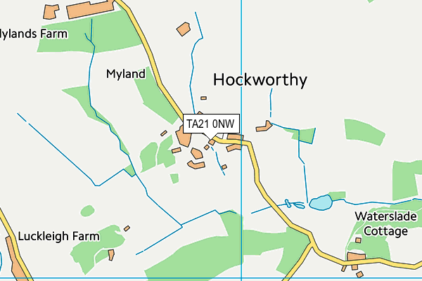 TA21 0NW map - OS VectorMap District (Ordnance Survey)