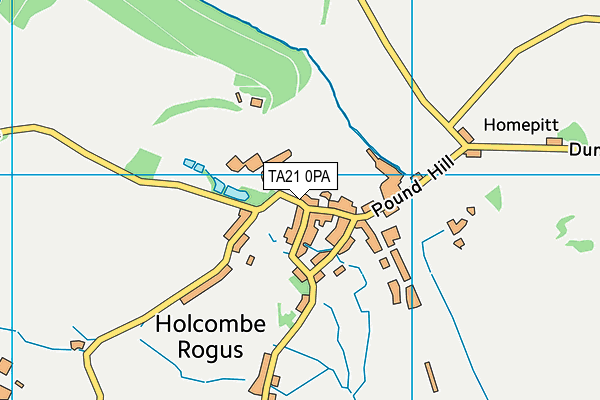 TA21 0PA map - OS VectorMap District (Ordnance Survey)