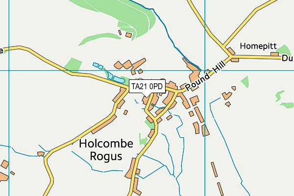 TA21 0PD map - OS VectorMap District (Ordnance Survey)