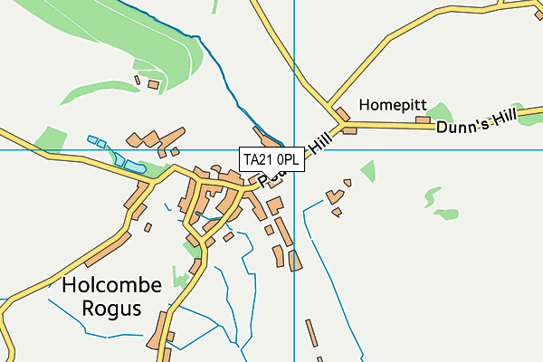 TA21 0PL map - OS VectorMap District (Ordnance Survey)