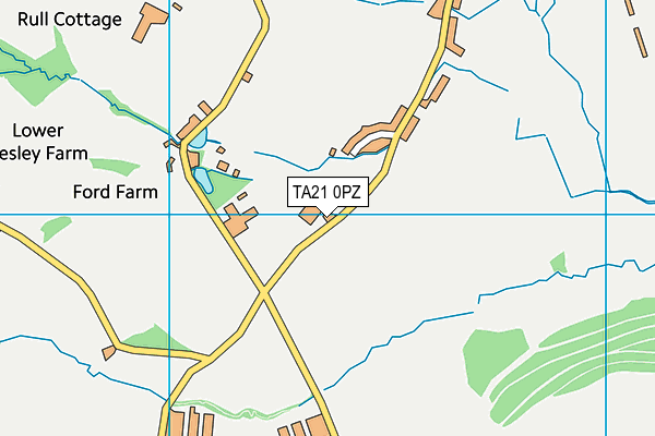 TA21 0PZ map - OS VectorMap District (Ordnance Survey)