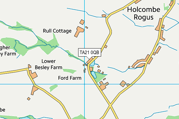 TA21 0QB map - OS VectorMap District (Ordnance Survey)