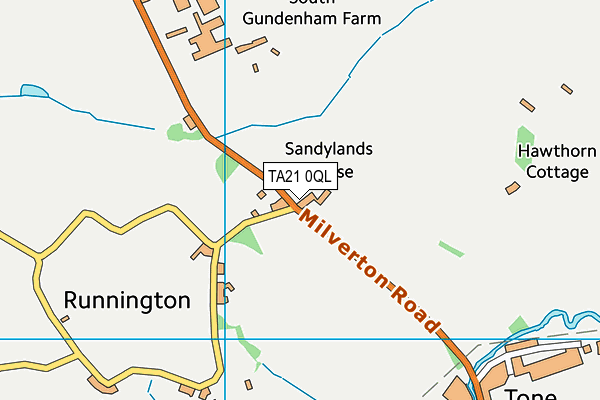 TA21 0QL map - OS VectorMap District (Ordnance Survey)