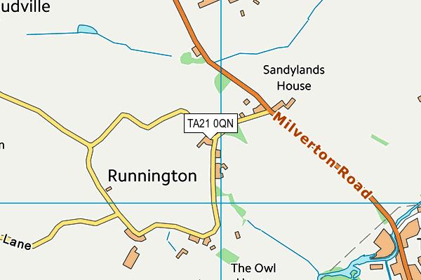 TA21 0QN map - OS VectorMap District (Ordnance Survey)