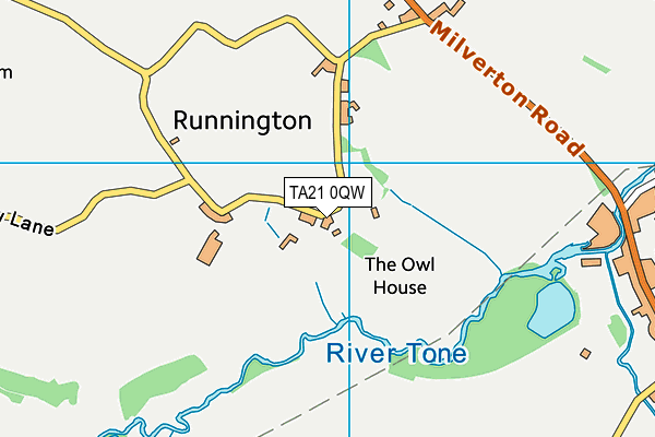 TA21 0QW map - OS VectorMap District (Ordnance Survey)