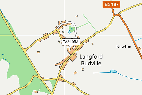 TA21 0RA map - OS VectorMap District (Ordnance Survey)