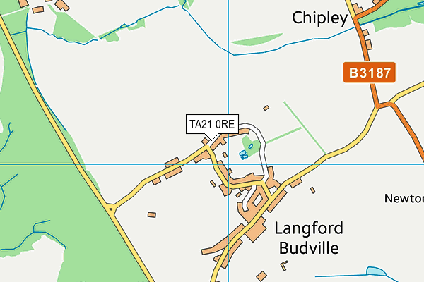 TA21 0RE map - OS VectorMap District (Ordnance Survey)