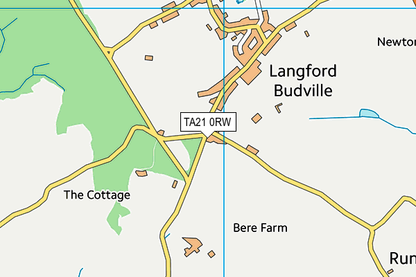 TA21 0RW map - OS VectorMap District (Ordnance Survey)