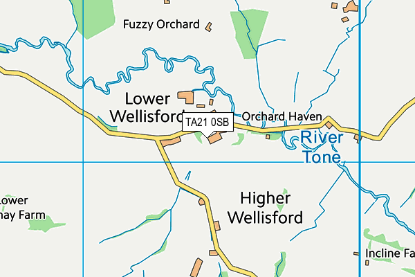 TA21 0SB map - OS VectorMap District (Ordnance Survey)