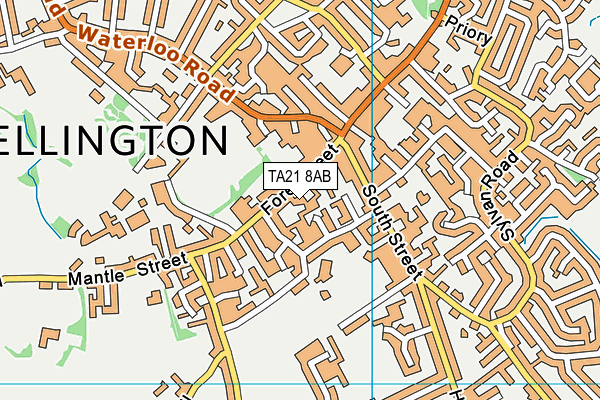 TA21 8AB map - OS VectorMap District (Ordnance Survey)