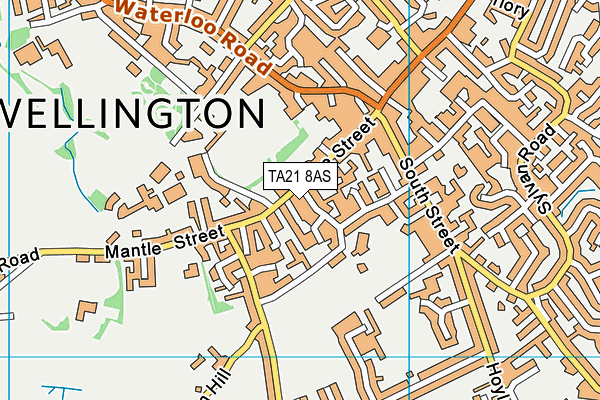 TA21 8AS map - OS VectorMap District (Ordnance Survey)