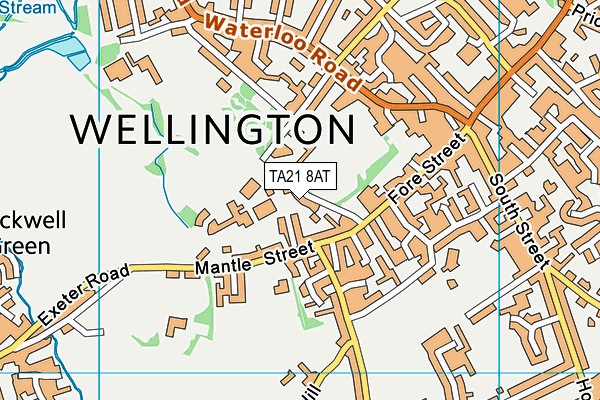 TA21 8AT map - OS VectorMap District (Ordnance Survey)