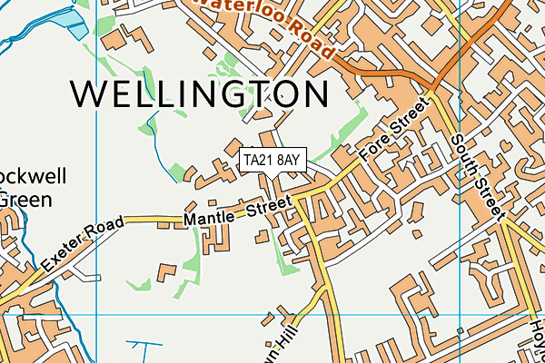 TA21 8AY map - OS VectorMap District (Ordnance Survey)