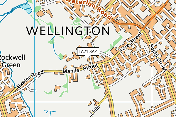 TA21 8AZ map - OS VectorMap District (Ordnance Survey)