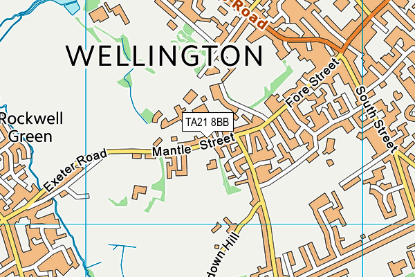 TA21 8BB map - OS VectorMap District (Ordnance Survey)