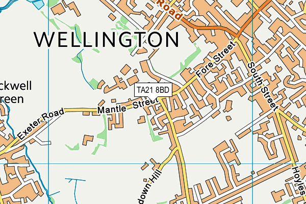TA21 8BD map - OS VectorMap District (Ordnance Survey)