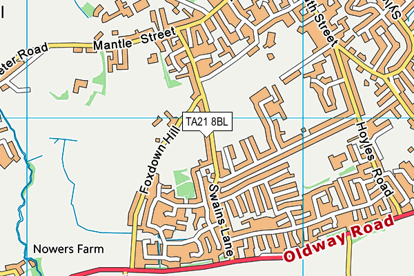 TA21 8BL map - OS VectorMap District (Ordnance Survey)