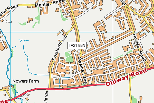 TA21 8BN map - OS VectorMap District (Ordnance Survey)