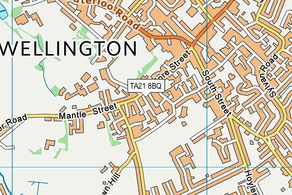 TA21 8BQ map - OS VectorMap District (Ordnance Survey)