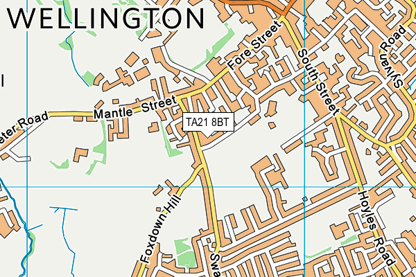 TA21 8BT map - OS VectorMap District (Ordnance Survey)