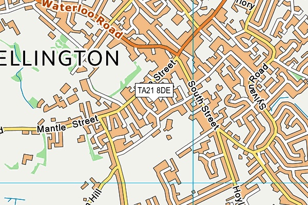TA21 8DE map - OS VectorMap District (Ordnance Survey)