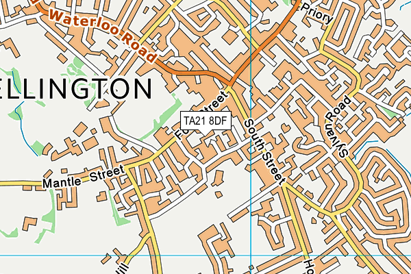 TA21 8DF map - OS VectorMap District (Ordnance Survey)