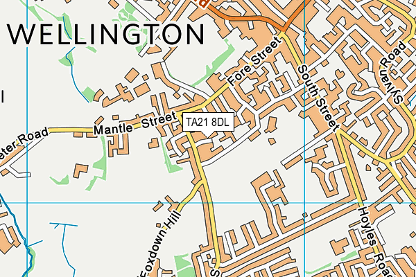 TA21 8DL map - OS VectorMap District (Ordnance Survey)