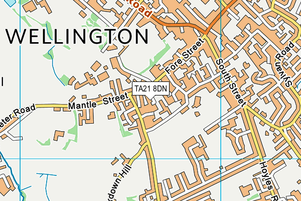 TA21 8DN map - OS VectorMap District (Ordnance Survey)