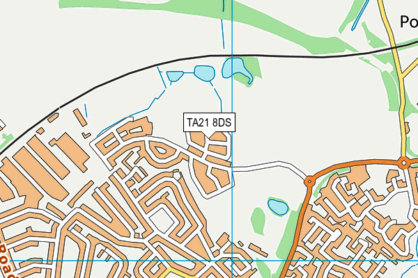 TA21 8DS map - OS VectorMap District (Ordnance Survey)
