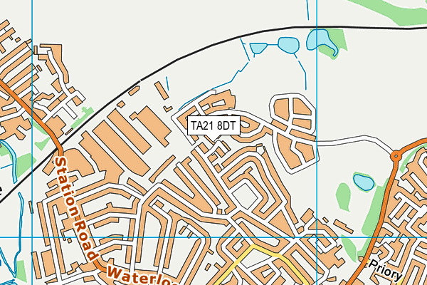 TA21 8DT map - OS VectorMap District (Ordnance Survey)