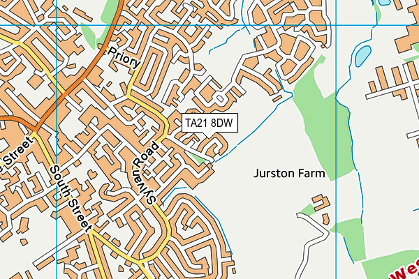 TA21 8DW map - OS VectorMap District (Ordnance Survey)