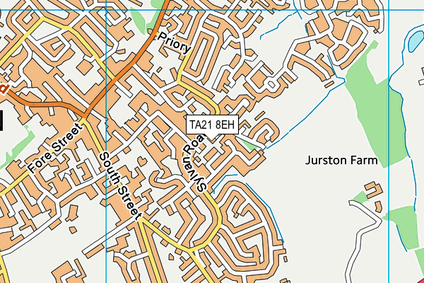 TA21 8EH map - OS VectorMap District (Ordnance Survey)