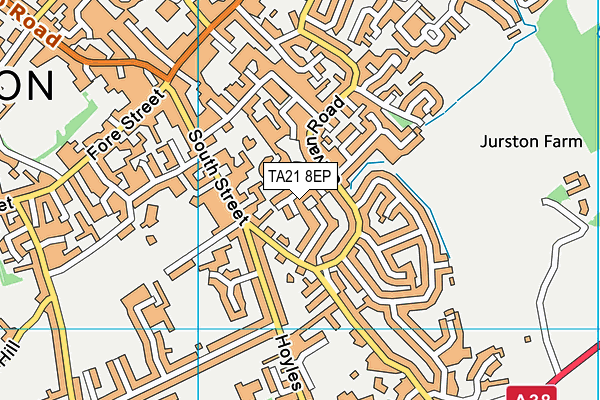 TA21 8EP map - OS VectorMap District (Ordnance Survey)