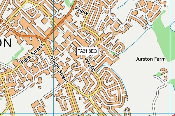 TA21 8EQ map - OS VectorMap District (Ordnance Survey)