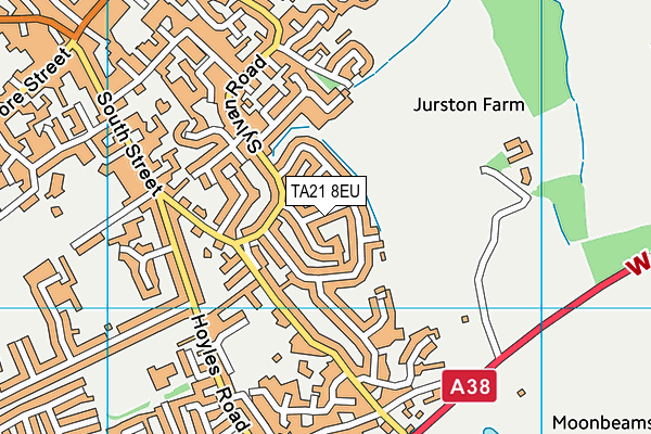 TA21 8EU map - OS VectorMap District (Ordnance Survey)